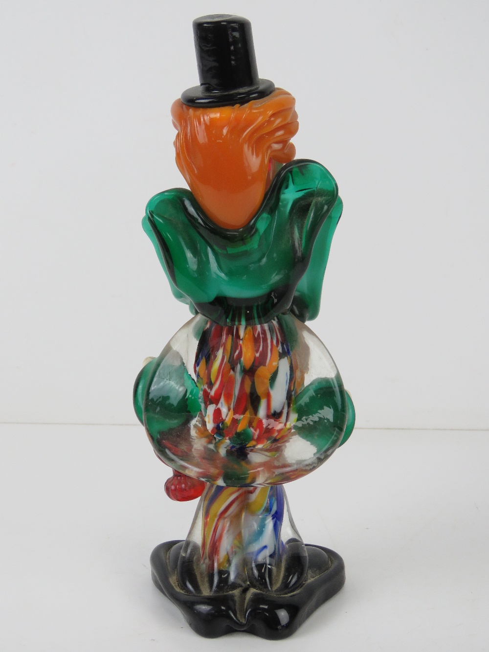 A Murano-style art glass clown figurine standing 26cm high. - Bild 2 aus 3