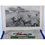 A silk 'handkerchief' (scarf) dated 1959 depicting winners of the Derby from the commencement in
