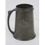 A Liberty & Co commemorative pewter tankard for the coronation of Edward VII,