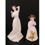 Two Royal Doulton figurines; HN3435 Daddys Girl, 11cm high, and HN3393 With Love, 15cm high.