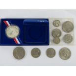 American coins and commemorative coins inc 1986 silver proof Libery Dollar (900 silver) 26.