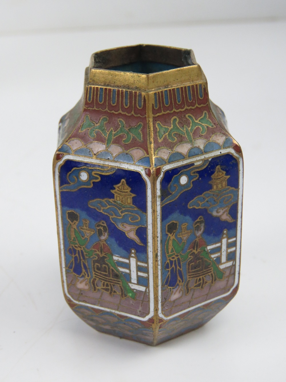 Six items of assorted late 19th / early 20th century Cloisonné including vase, bowl, - Image 3 of 4