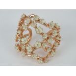 A Shaun Leane HM silver rose gold vermeil Cherry Blossom 'statement cuff',