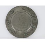 A Liberty & Co Tudric pewter plate, early 20th century,