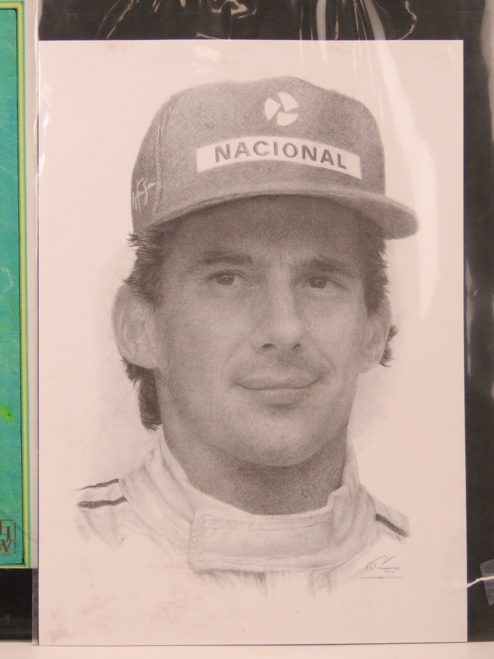 Four contemporary frame less framed Ayrton Senna prints. - Bild 2 aus 4