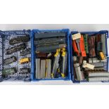 A large quantity of Hornby Triang model railway, mostly 00-H0 gauge, includes track, transformers,