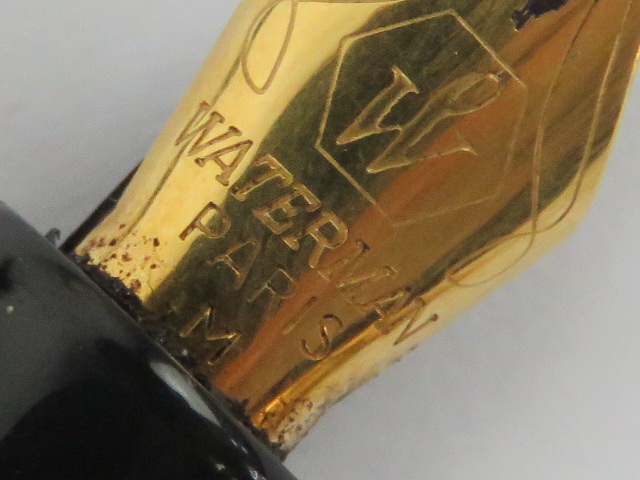A Waterman fountain pen having original medium nib, in black leather case. - Image 3 of 6