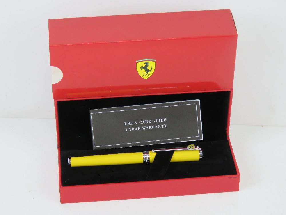 An Official Ferrari Sheaffer ball point pen in original box.