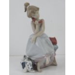 Lladro figurine 5466 'Chit Chat' a girl on the phone with Dalmatian dog at feet, with box, 20.