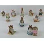 Beatrix Potter Beswick figurines each having brown back stamp.