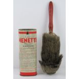 A vintage Nenette dust absorbing polisher with wooden handle.