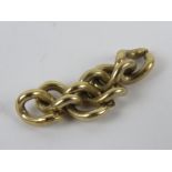 Six 9ct gold curb links, 375 hallmarks to two links, 3.8g.