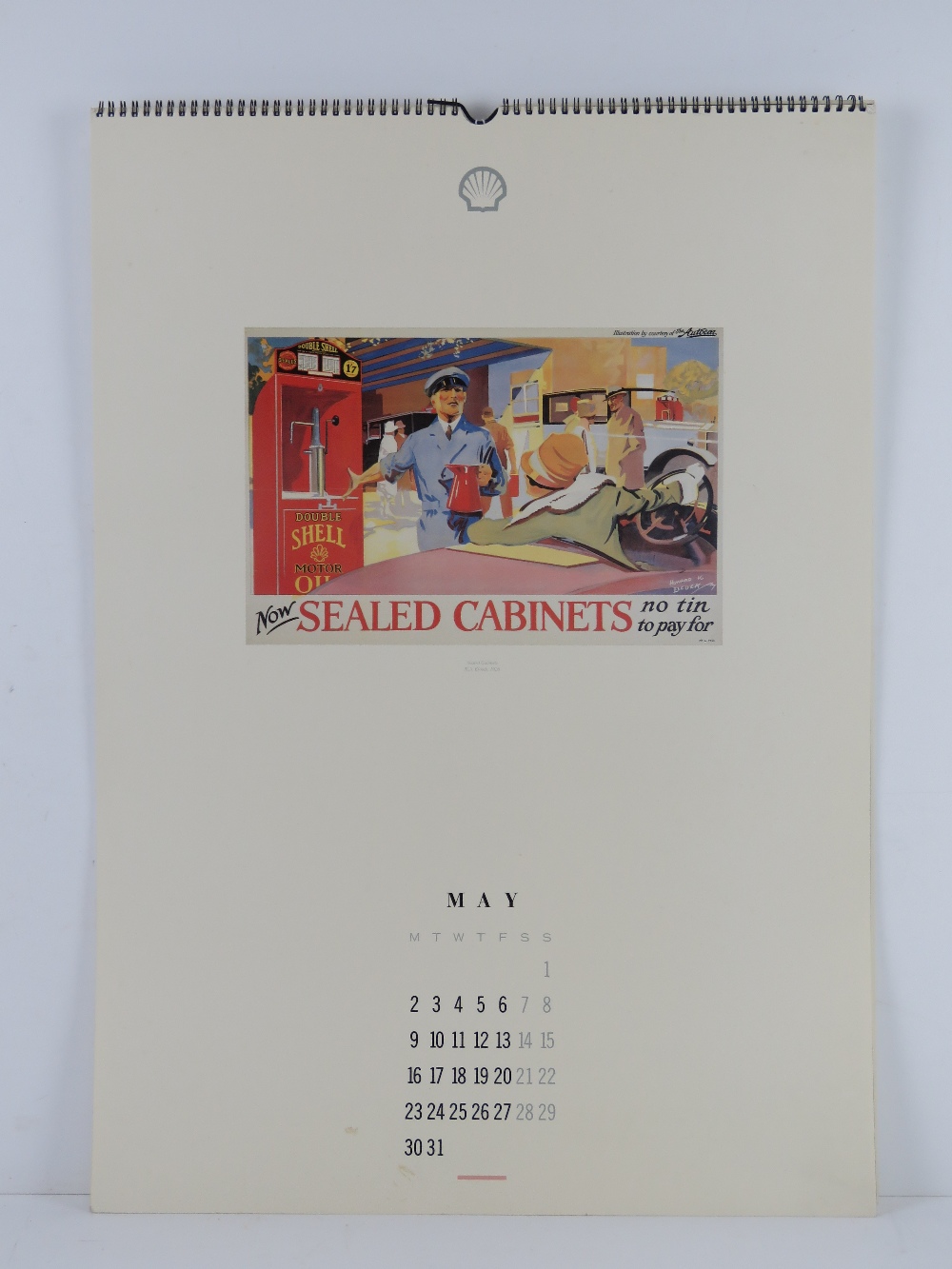 A 1988 'Quick Starting Pair' Shell Oil and petrol nostalgia calendar in 'as published' condition. - Bild 3 aus 3