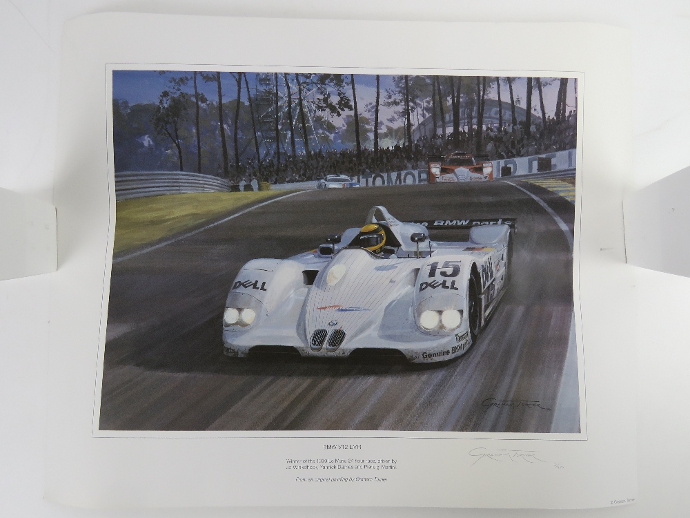 Limited edition print by Graham Turner 'BMW V12 LMR' winner of the 1999 24hr Le Mans race as driven