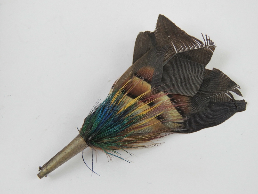 Two Scottish plume brooches one upon original card approx 11cm in length. - Image 2 of 3