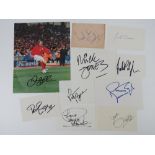 A collection of autographs inc; signed photograph of David Beckham, Dame Vera Lynn,