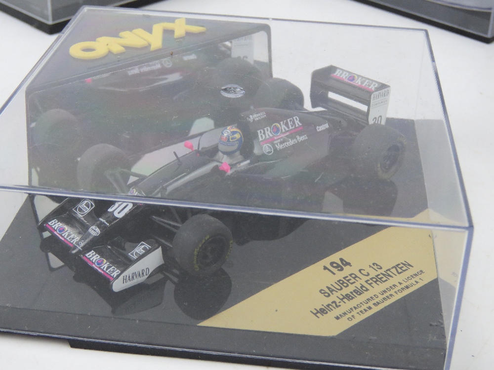 A quantity of eight miniature F1 cars including Heinz Harold Frentzen, Renault, Damon Hill, etc. - Image 3 of 4