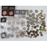 A quantity of commemorative coins and medallions inc Munich Olympics 1972,