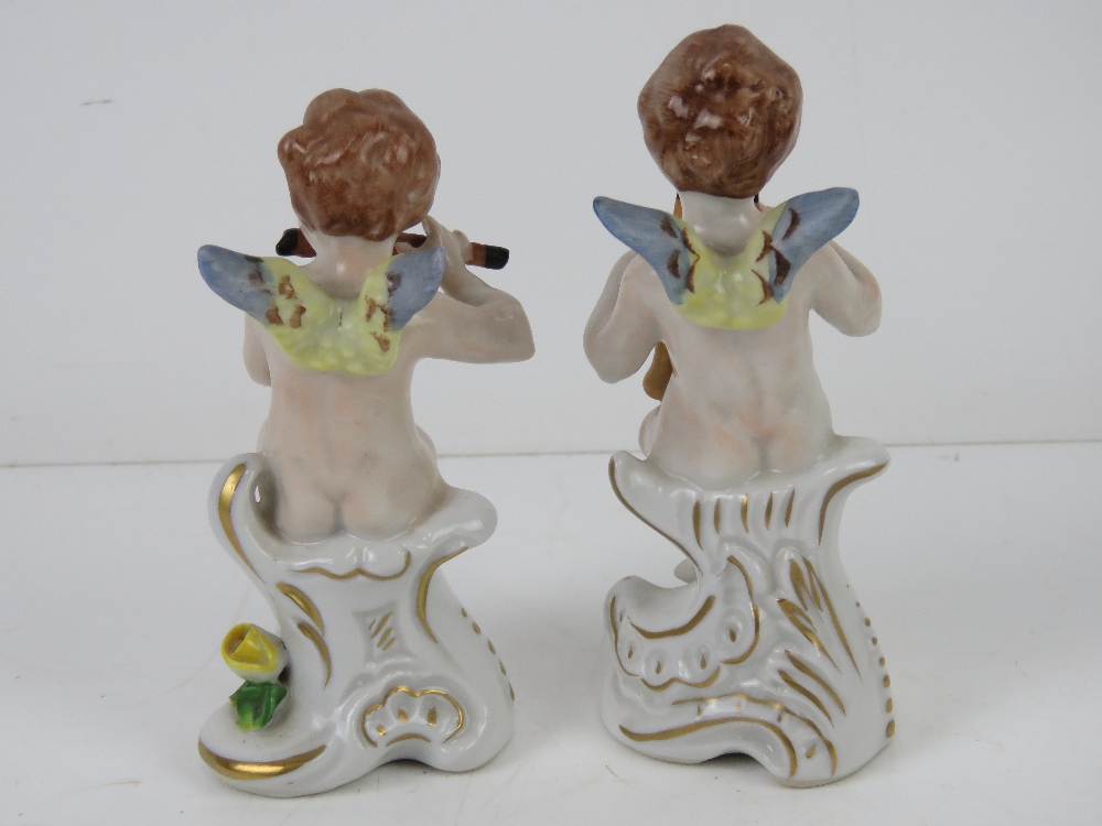 A set of five ceramic angelic musicians, - Image 7 of 9