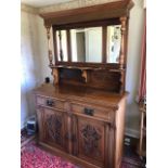 An Edwardian mirror top chiffonier. Pede