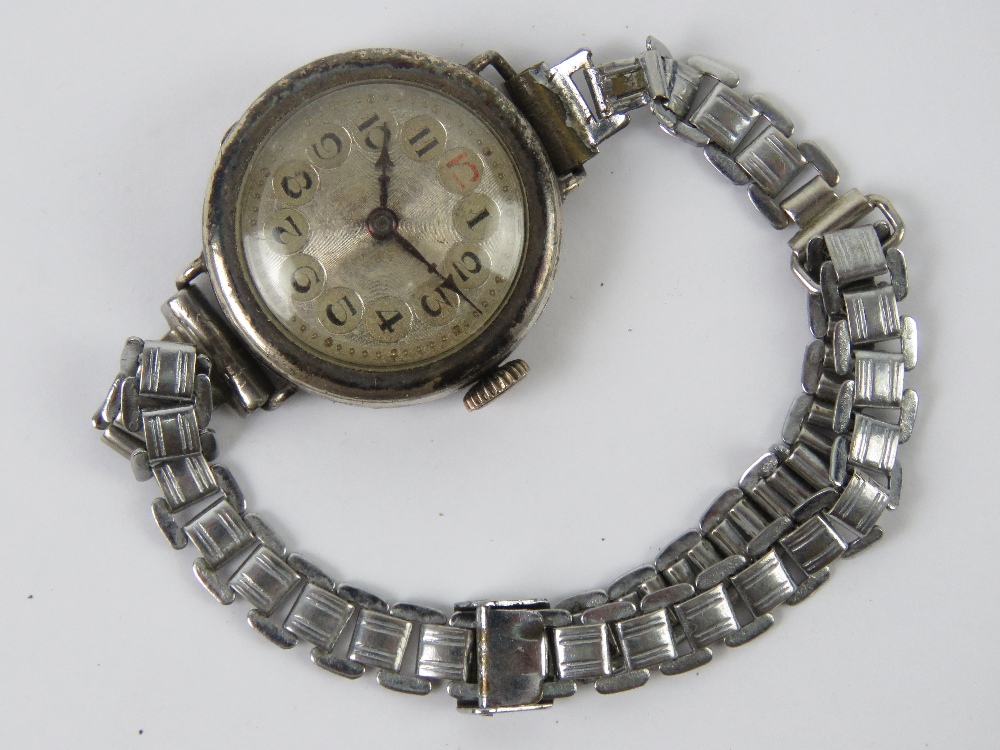 An HM silver ladies manual wristwatch, h