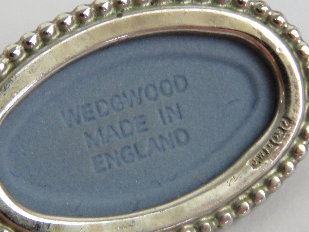 A HM silver and Wedgwood blue Jasperware - Image 4 of 7