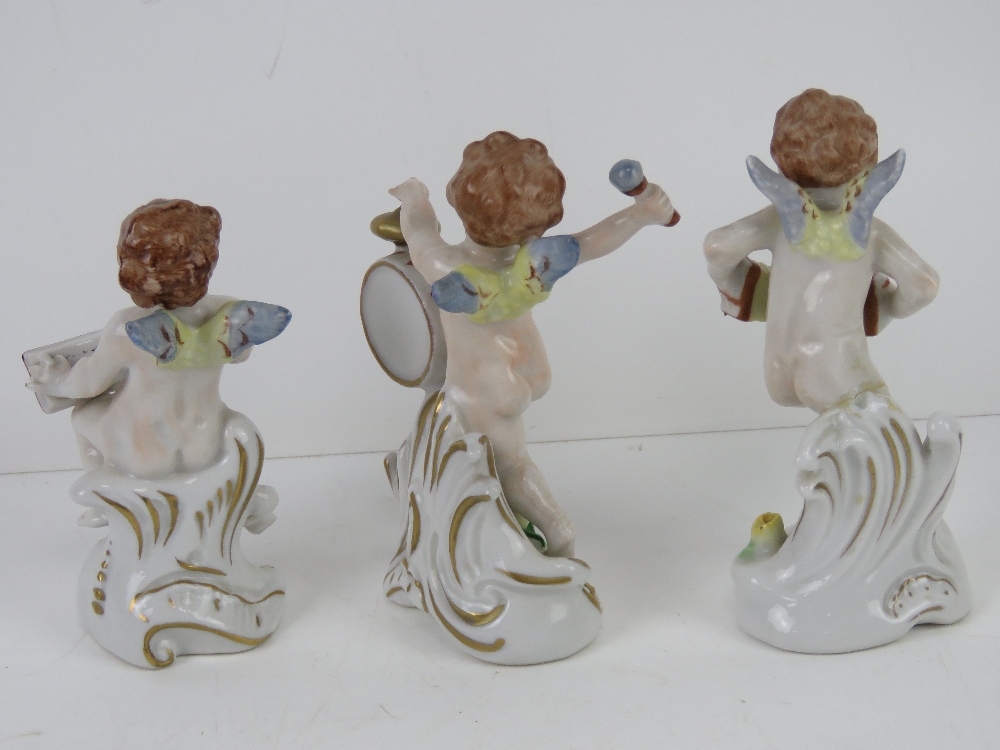 A set of five ceramic angelic musicians, - Image 5 of 9