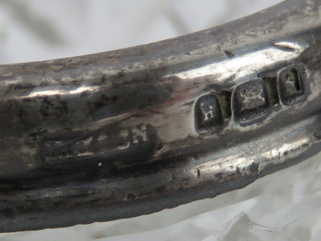 An HM silver collard cut glass salt, tog - Image 2 of 6