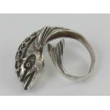 An unusual sculptural ring in the form o
