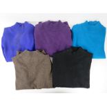 A quantity of 100% pure cashmere jumpers size XS approx size 8-10 UK,