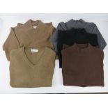 A quantity of 100% pure cashmere jumpers size 34, approx size 10 UK,