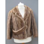 A vintage fur coat bearing label for Smith & Sons Ltd Northampton, 3/4" length sleeve,