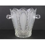 A vintage pressed glass champagne ice bu