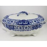 A large blue and white Royal Doulton lid