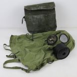 A South Korean K-1 Military gas mask in transit bag.