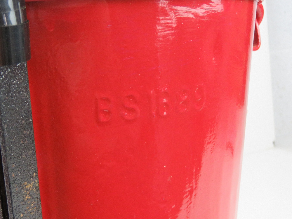 Three vintage fire buckets, repainted, - Image 4 of 5