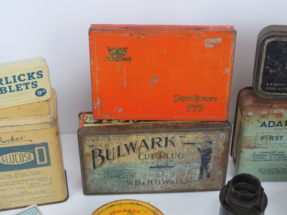 A quantity of circa WWII and later tins inc Odgens St Julian Tobacco, Horlicks tablets, - Image 7 of 9