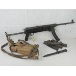 A deactivated Yugoslav M56 7.62mm sub machine gun, SN-5857A, with EU certificate.