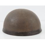 A post WWII despatch rider's helmet having leather liner inc chin strap and ear covers, size 7,