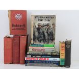 A quantity of assorted military themed books inc: 'Winston Churchill the Second World War',