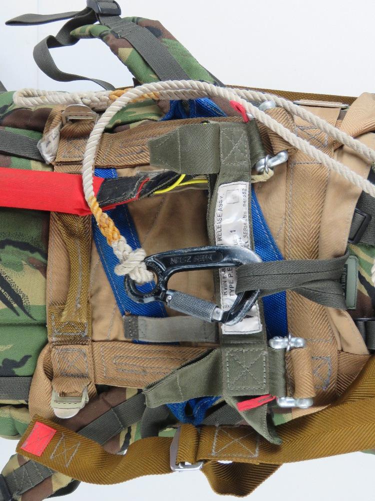 A British Military parachute in a DPM bergan, Irvin type parachute. - Image 5 of 5