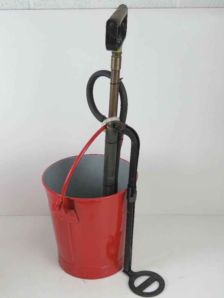 Three vintage fire buckets, repainted, - Image 2 of 5