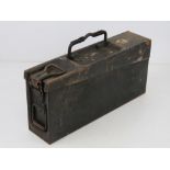 A WWII German MG34 / MG42 ammo tin with stamp upon.