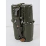 A post war German mess tin assembly with straps.