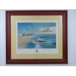 Signed print '50 Years Fly By' from an original oil painting by John Larder,