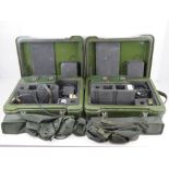 Two British Military PD4-M detector kits in transit cases with accessories.