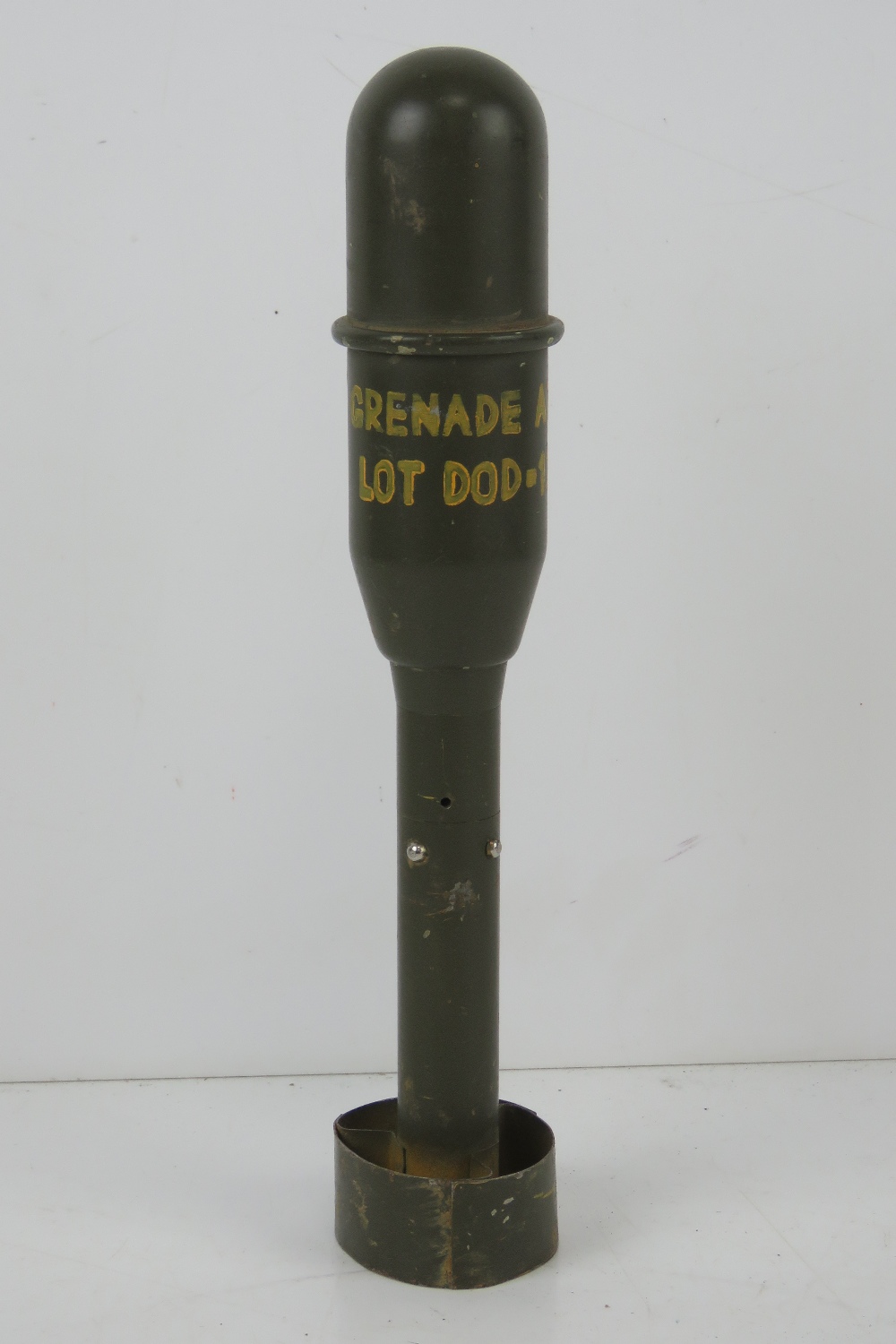 An inert US M9 Anti tank rifle grenade. 28cm in length.