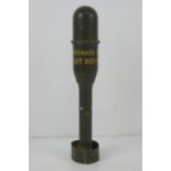 An inert US M9 Anti tank rifle grenade. 28cm in length.