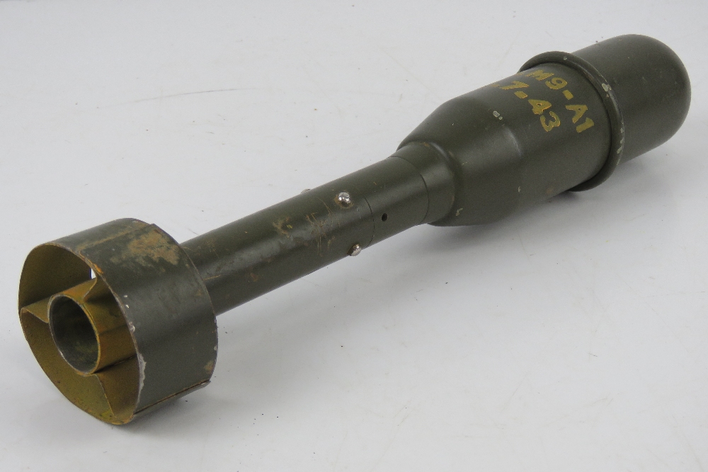 An inert US M9 Anti tank rifle grenade. 28cm in length. - Image 3 of 3