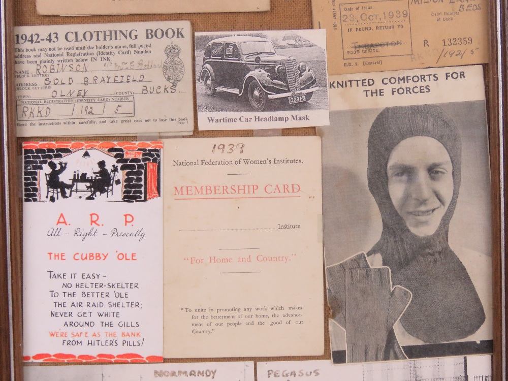 A montage of WWII ephemera inc rations books, - Image 3 of 4